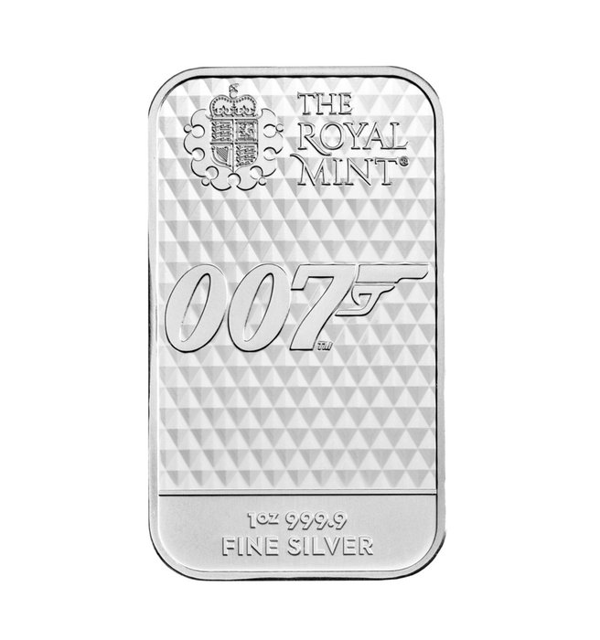 Storbritannien. Silver Bar 2022 James Bond - Diamonds are Forever, 1 Oz (.999)  (Ingen mindstepris)