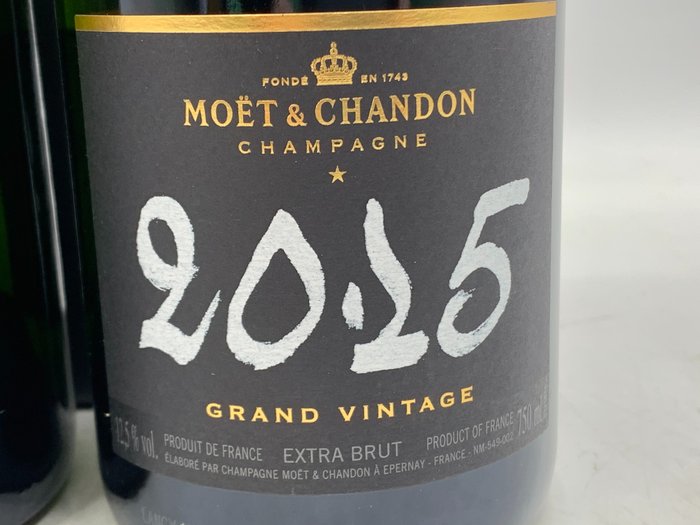 2015 Moët  Chandon, Grand Vintage - Champagne Extra Brut - 2 Flasker (0,75 L)