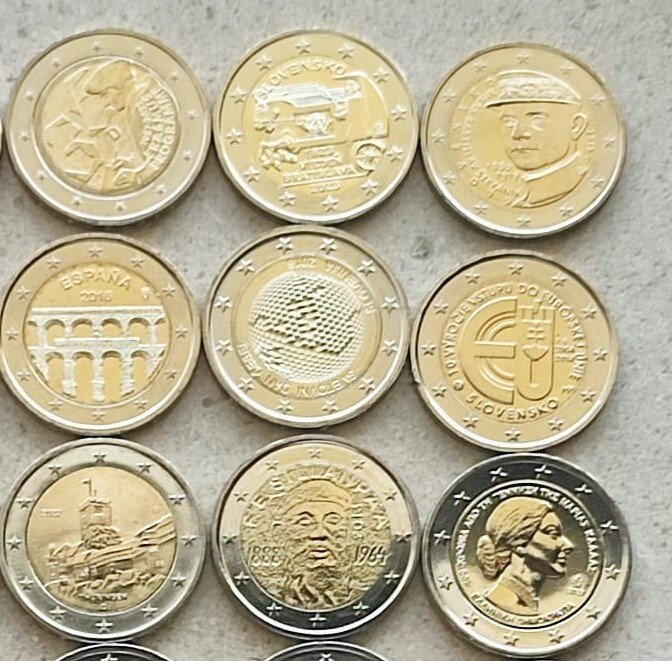 Europa 2 Euro 2014/2024 (25 moedas)  (Ingen mindstepris)