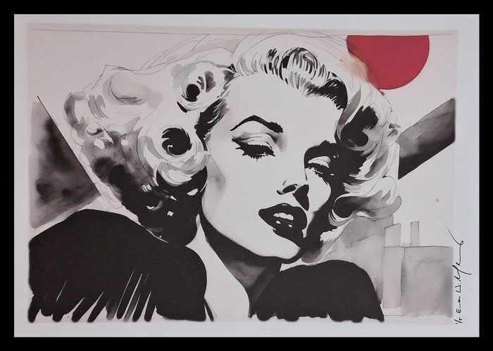 Marilyn Monroe - watercolor edition by Emma Wildfang - Large size