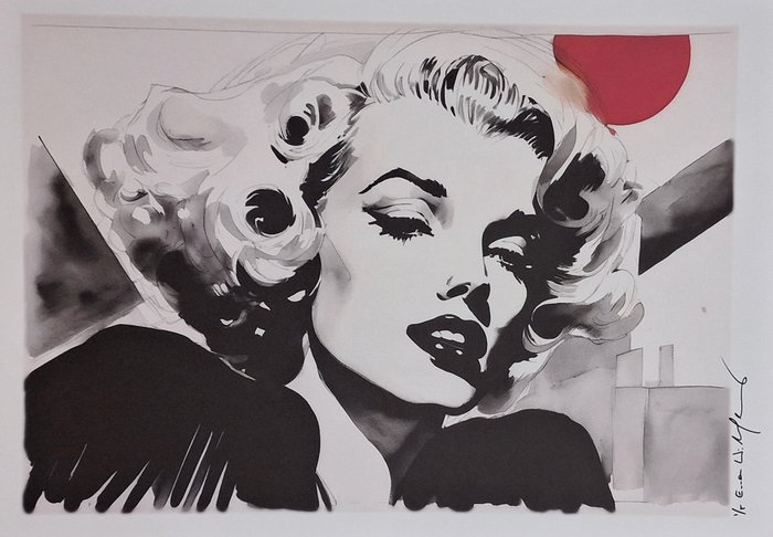 Marilyn Monroe - watercolor edition by Emma Wildfang - Large size