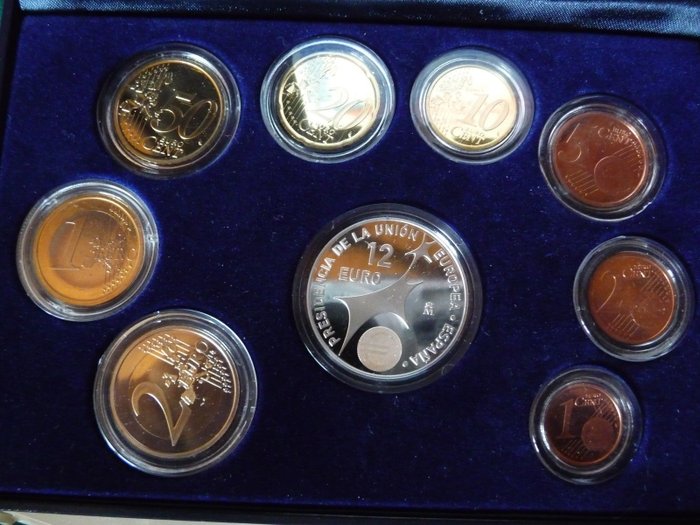 Spanien. Proof Set 2002 (incl. 12 euro plata)  (Ingen mindstepris)