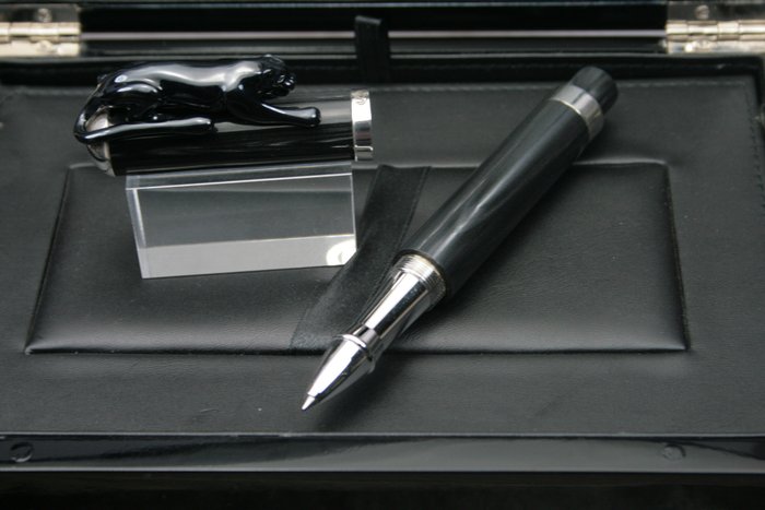 Urso - Roller black panther in sterling silver and black diamond  limited edition - Rollerpen