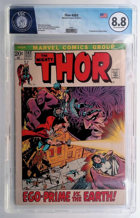 Thor #202 - EGC graded 8.8 - 1 Graded comic - 1972