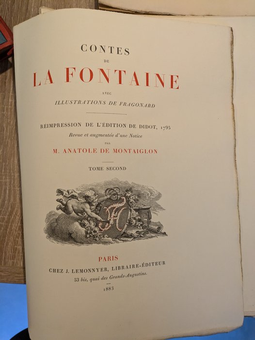 La Fontaine / Fragonard - Contes de la Fontaine avec illustrations de Fragonard. Tome 2 - 1883