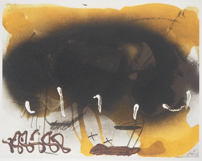 Antoni Tapies (1923-2012) - Eventail noir