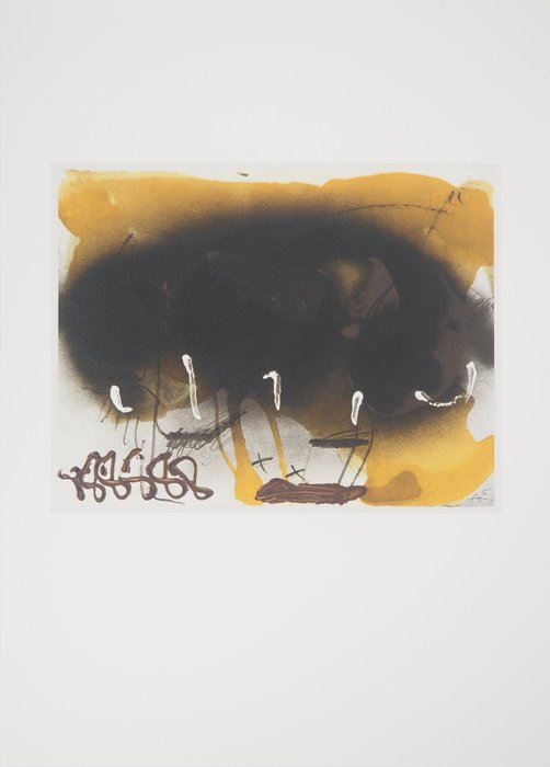 Antoni Tapies (1923-2012) - Eventail noir