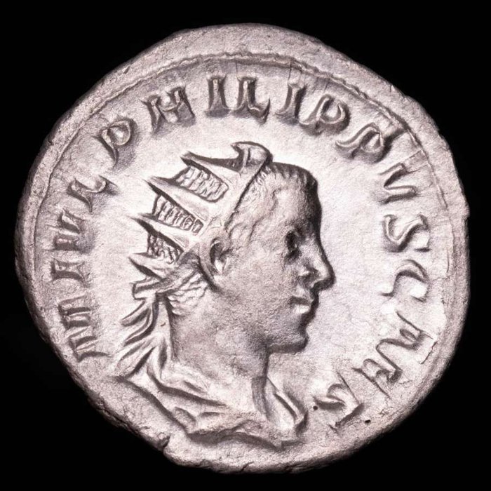 Romarriket. Philip II (AD 247-249). Antoninianus Rome, 244-247 AD. PRINCIPI IVVENT  (Ingen mindstepris)