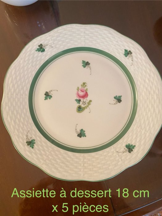 Herend - Middagssæt til 6 (33) - Vienna Rose - Knogleporcelæn