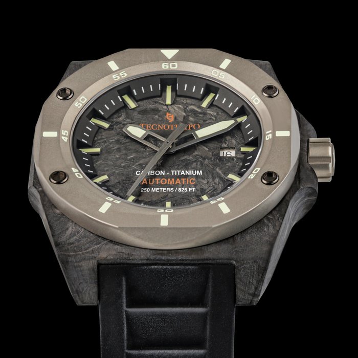 Tecnotempo - Forged Carbon  Titanium 250M - Swiss Movt - Limited Edition - Ingen mindstepris - TT.250.ACTC - Mænd - 2011-nu