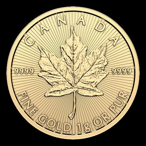 1 gram - Guld 999 - Mapple Leaf fine gold  (Ingen mindstepris)