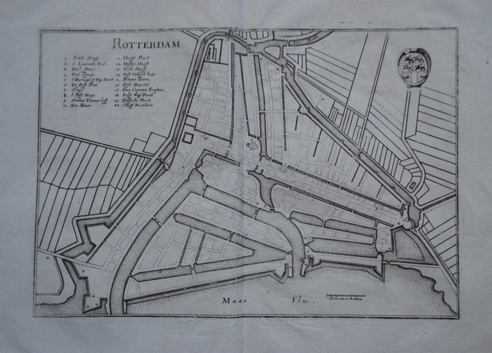 Holland - Rotterdam; C. Merian - Rotterdam - 1651-1660