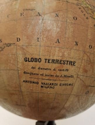 Italien - Jordklode; Antonio Vallardi - Globo Terrestre ad utilizzo didattico - 1921-1950