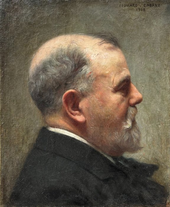 Edouard Cabane (1857 - ?) - Profilo maschile