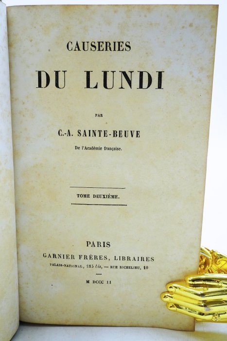 C.-A. Sainte-Beuve - Causeries du lundi - 1851-1862