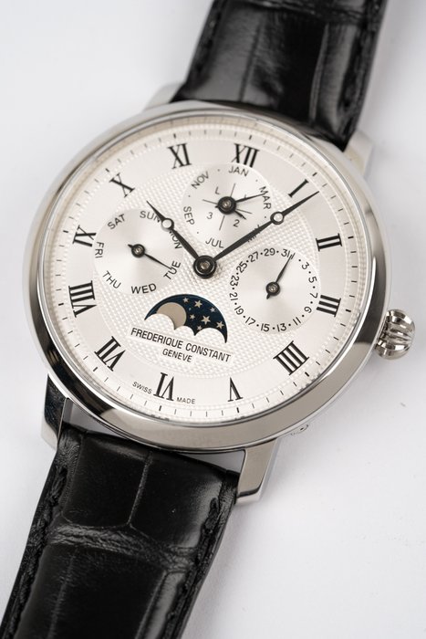 Frédérique Constant - Slimline Perpetual Calendar Moonphase Collection - BRAND NEW - FC-775MC4S6 - Mænd - 2011-nu