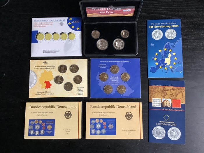 Østrig, Tyskland. Various Denominations 1996/2012 (8 muntsets)  (Ingen mindstepris)