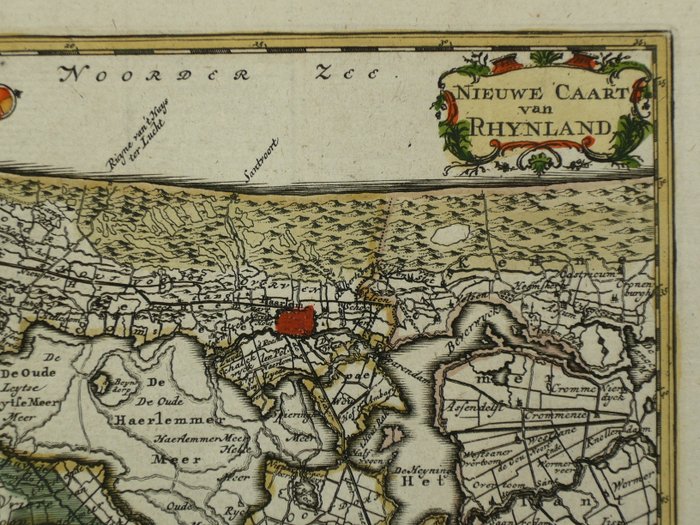 Holland - Holland, Rheinland; Hendrik de Leth - Nieuwe Caart van Rhynland - 1740