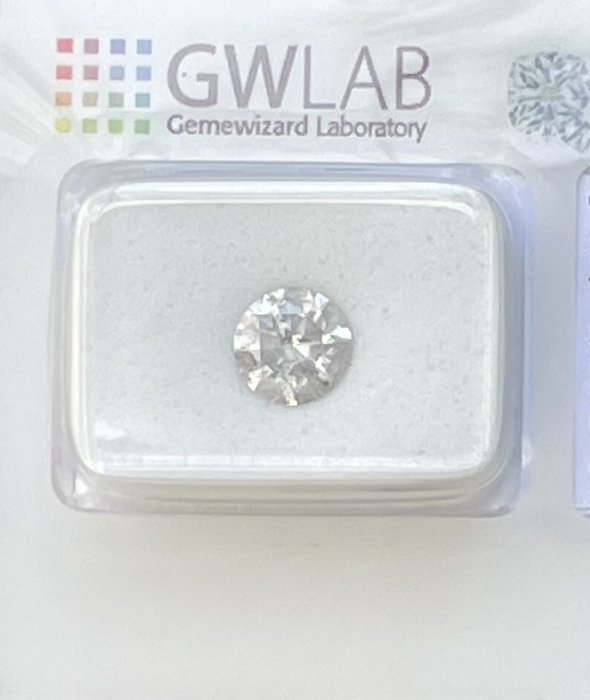 Ingen mindstepris - 1 pcs Diamant  (Natur)  - 1.14 ct - Rund - F - I1 - Gemewizard Gemological Laboratory (GWLab)