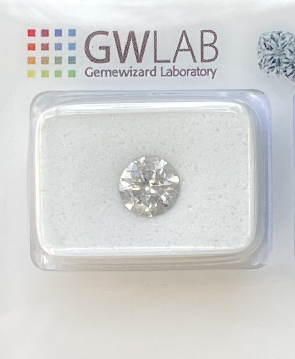 Ingen mindstepris - 1 pcs Diamant  (Natur)  - 1.14 ct - Rund - F - I1 - Gemewizard Gemological Laboratory (GWLab)