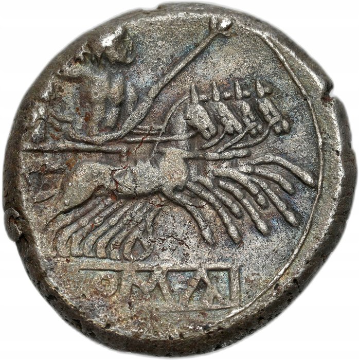 Romerska republiken. Anonymous. Didrachm (ND) 225 BC - 215 BC Roma "Quadrigatus"