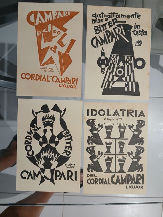 Fortunato Depero (1892-1960) (d'après) - Volantini pubblicitari