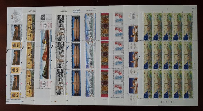 Belgien 1989 - 10 forskellige ark af 15 MNH