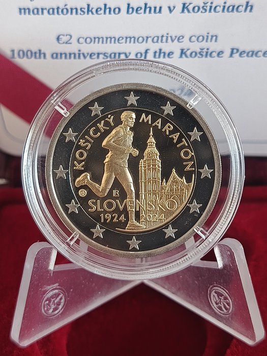 Slovakiet. 2 Euro 2024 "Košice International Marathon" Proof  (Ingen mindstepris)