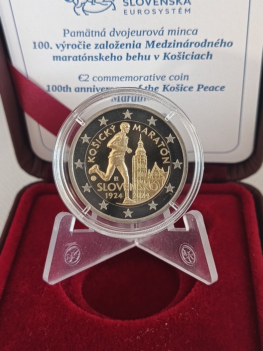 Slovakiet. 2 Euro 2024 "Košice International Marathon" Proof  (Ingen mindstepris)