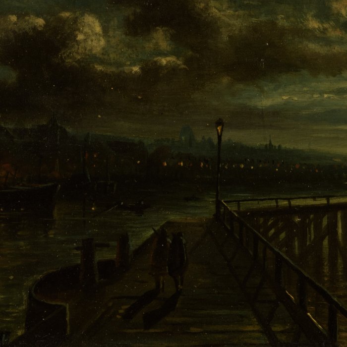 Jan Stobbaerts (1838-1914) - Antwerpen ( Nocturne)