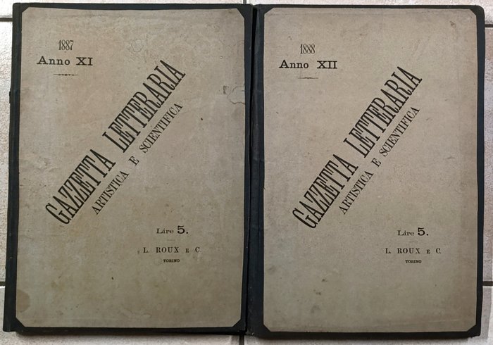 Rivista Gazzetta Letteraria - Lotto di 105 numeri - 1887-1888