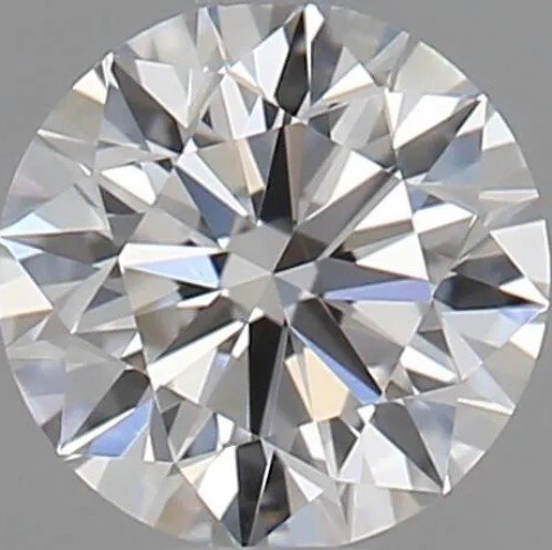 1 pcs Diamant  (Natur)  - 0.40 ct - Rund - D (farveløs) - VVS2 - Gemological Institute of America (GIA) - *3EX*