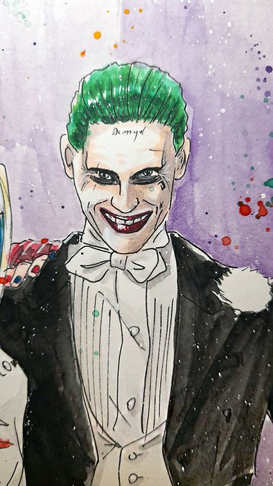 Giordano, Vincenzo - 1 Original colour drawing - Harley Quinn, Joker, Joker Loves Harley - 2024