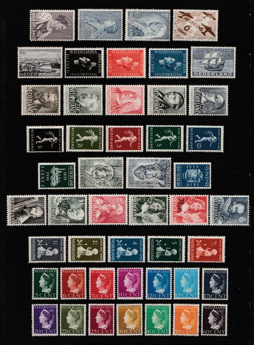 Holland 1935/1940 - 22 Fuldstændige numre - NVPH 274/355, 374/378