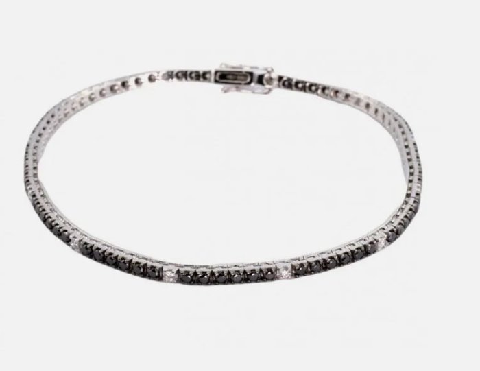 Armbånd - 18 kraat Hvidguld Diamant (Natur)