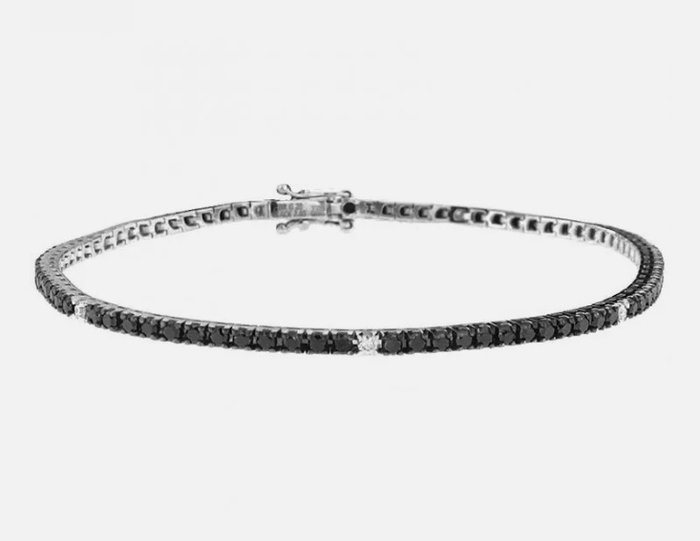 Armbånd - 18 kraat Hvidguld Diamant (Natur)