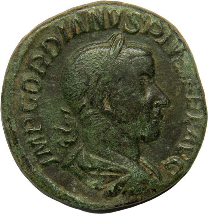 Romarriket. Gordian III (AD 238-244). Sestertius Rome mint AD 240. IOVI STATORI, S-C  (Ingen mindstepris)