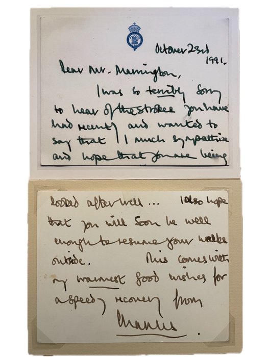 Prince Charles - Letter on Prince of Wales Headed Paper - 1991