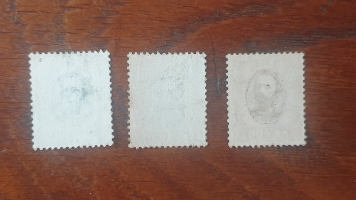 Norge 1878/1920 - Tre komplette serier, Kong Oscar II og stolpehorn - Michel 32/34, 75/88, 96/103