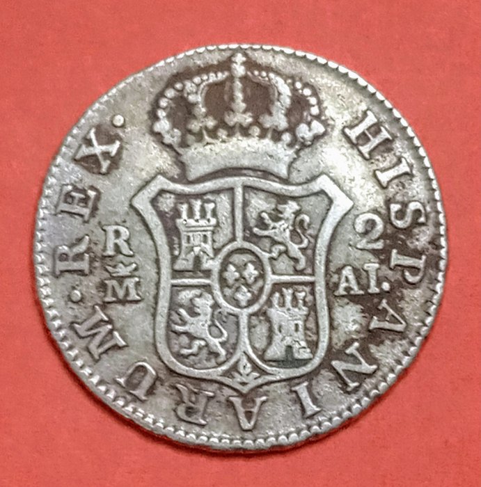 Spanien. Carlos IV. 2 Reales 1808 Madrid AI  (Ingen mindstepris)