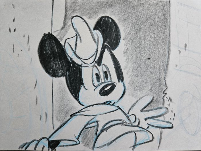 Walt Disney Studios - 2 Originale storyboard-tegninger - The Prince and the Pauper - Mickey Mouse - 1990