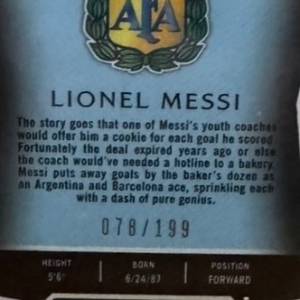 2015 Panini Select Lionel Messi #65 Dark Blue Jersey - Red Prizm /199 PSA 10 Graded card