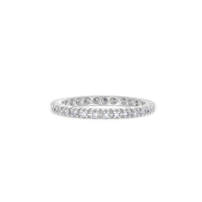 Ring - 18 kraat Hvidguld -  0.58ct. tw. Diamant (Natur)