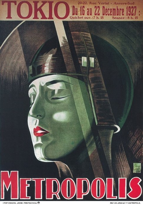 Fritz Lang - Metropolis (TOKIO - 1927) - Diseño Publicitario- Modern reproduction