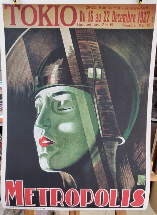 Fritz Lang - Metropolis (TOKIO - 1927) - Diseño Publicitario- Modern reproduction