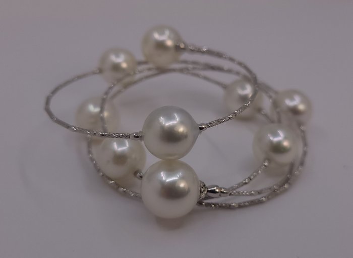 Armbånd - 18 kraat Hvidguld - Certificerede SouthSea Pearls