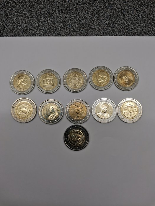 Europa. 2 Euro Various Years (20 coins)  (Ingen mindstepris)