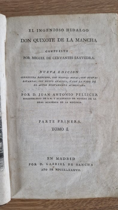 Miguel de Cervantes - El ingenioso hidalgo Don Quixote de la Mancha - 1797