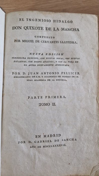 Miguel de Cervantes - El ingenioso hidalgo Don Quixote de la Mancha - 1797