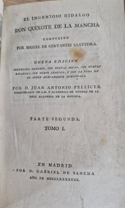 Miguel de Cervantes - El ingenioso hidalgo Don Quixote de la Mancha - 1797